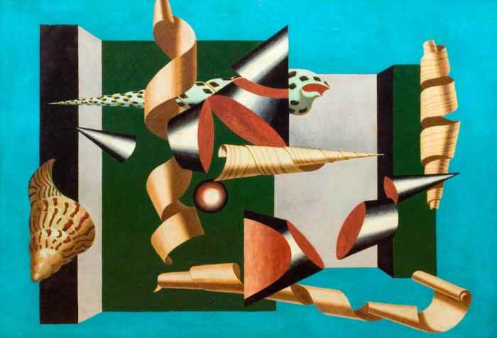 Composition - Cones and Spirals" by Edward Wadsworth.