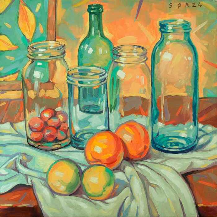 "Glass Jars and Fruit" by Juan Siquier