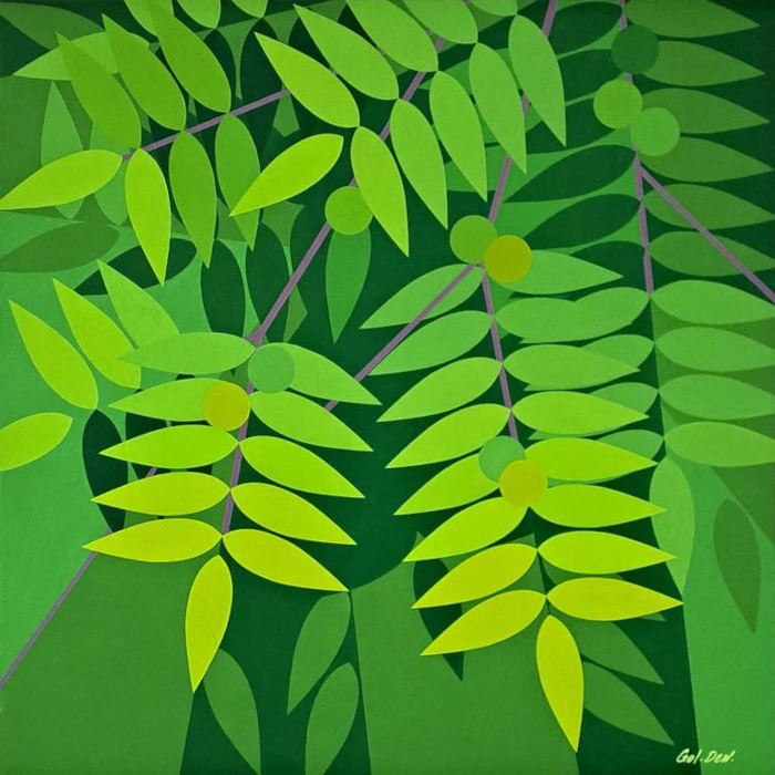 "Walnut tree" Acrylic painting by Denys Golden