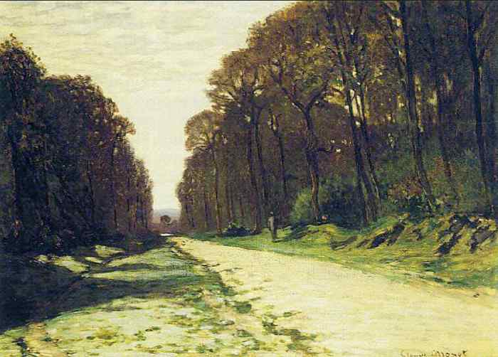 "Road in a Forest, Fontainebleau" Claude Monet